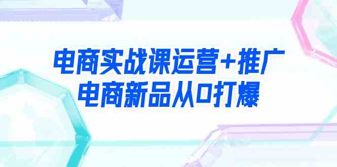 （9313期）电商实战课运营+推广，电商新品从0打爆（99节视频课）-搞钱花