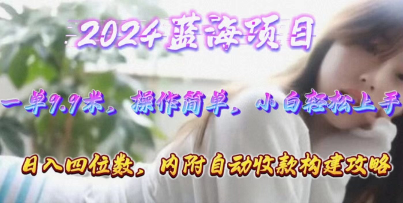 （10204期）年轻群体的蓝海市场，1单9.9元，操作简单，小白轻松上手，日入四位数-搞钱花