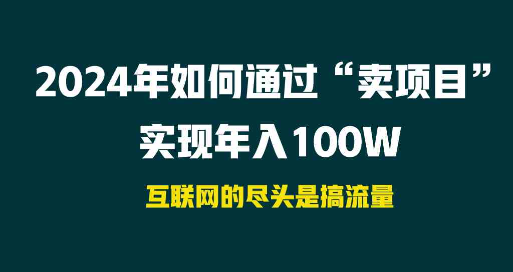 （9147期） 2024年如何通过“卖项目”实现年入100W-搞钱花