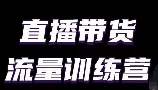 直播带货流量训练营,小白主播必学直播课-搞钱花