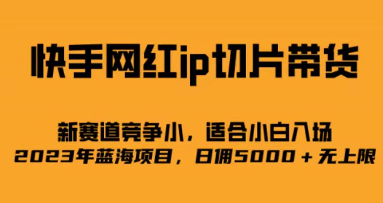 快手网红ip切片新赛道，竞争小事，适合小白 2023蓝海项目-搞钱花