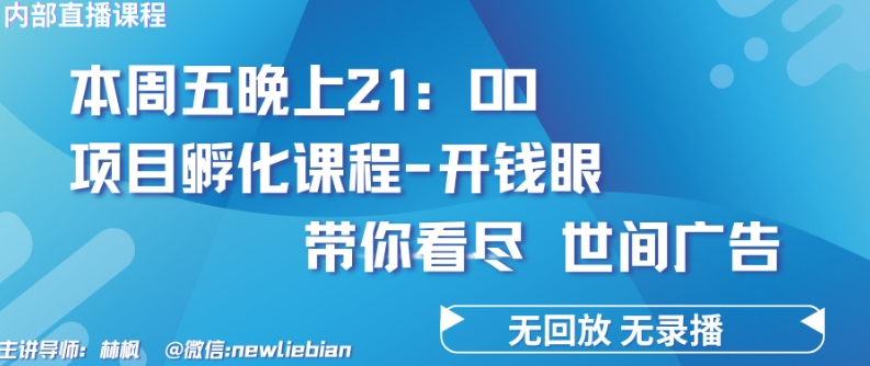 4.26日内部回放课程《项目孵化-开钱眼》赚钱的底层逻辑-搞钱花