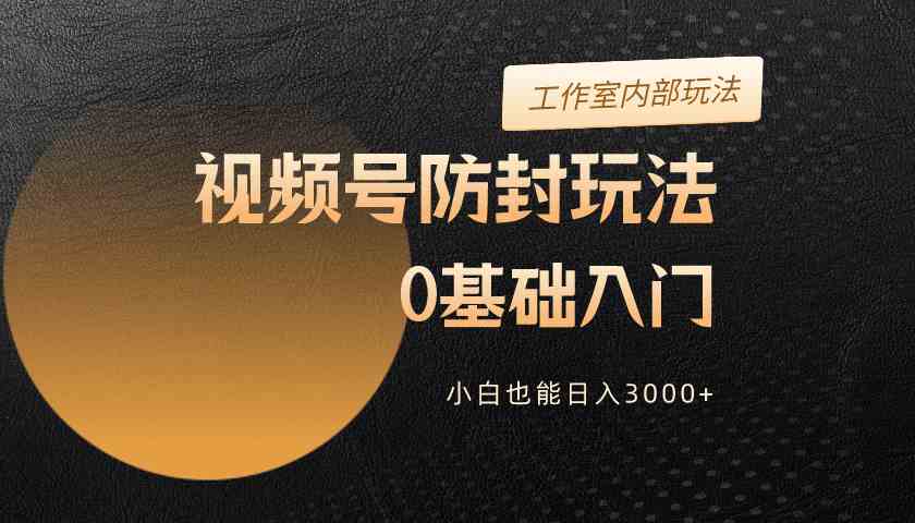 (10107期)2024视频号升级防封玩法,零基础入门,小白也能日入3000+-搞钱花