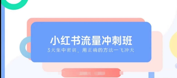 小红书流量冲刺班2025，最懂小红书的女人，快速教你2025年入局小红书-搞钱花