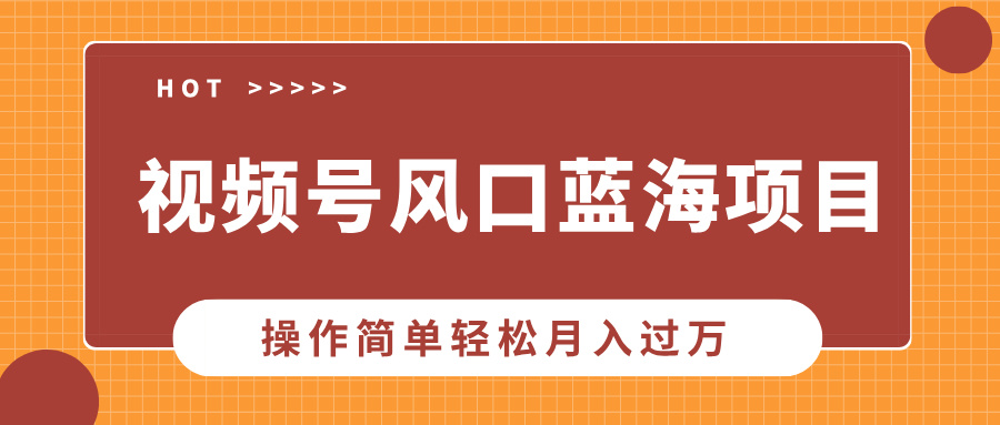 视频号风口蓝海项目,中老年人的流量密码,操作简单轻松月入过万-搞钱花
