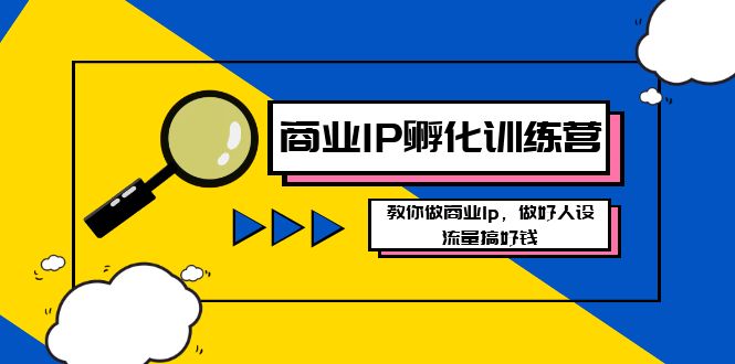 商业IP-孵化训练营新版，教你做商业Ip，做好人设，流量搞好钱-搞钱花
