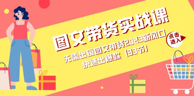 图文带货实战课:无需出镜图文带货2023新风口,快速出爆款(33节)-搞钱花